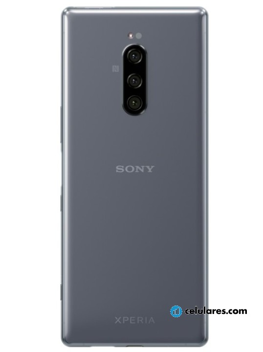 Fotografías Varias vistas de Sony Xperia 1 Blanco y Gris y Negro y Púrpura. Detalle de la pantalla: Varias vistas